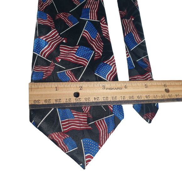 Fratello American Flag Necktie Men Patriotic Polyester Election Teacher Vote - Picture 3 of 5